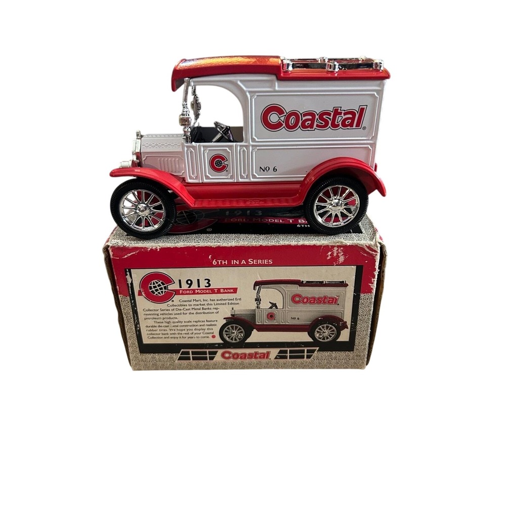 1913 Ford Model T Coin Bank 1/25 Scale replica ERTL Coastal 6th in Series